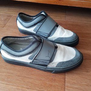 Puma Mens El Rey Slip On Sneakers Athletic 362370 Gray Black White Size 9
